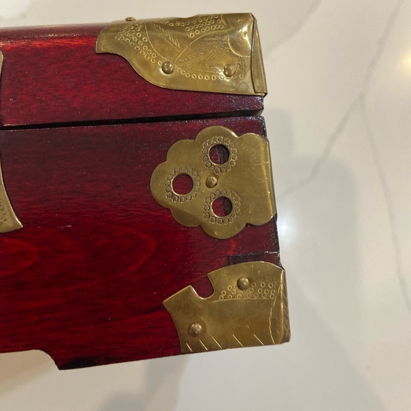 Red Decorative Box with Gold Accents - Picture 14 of 15